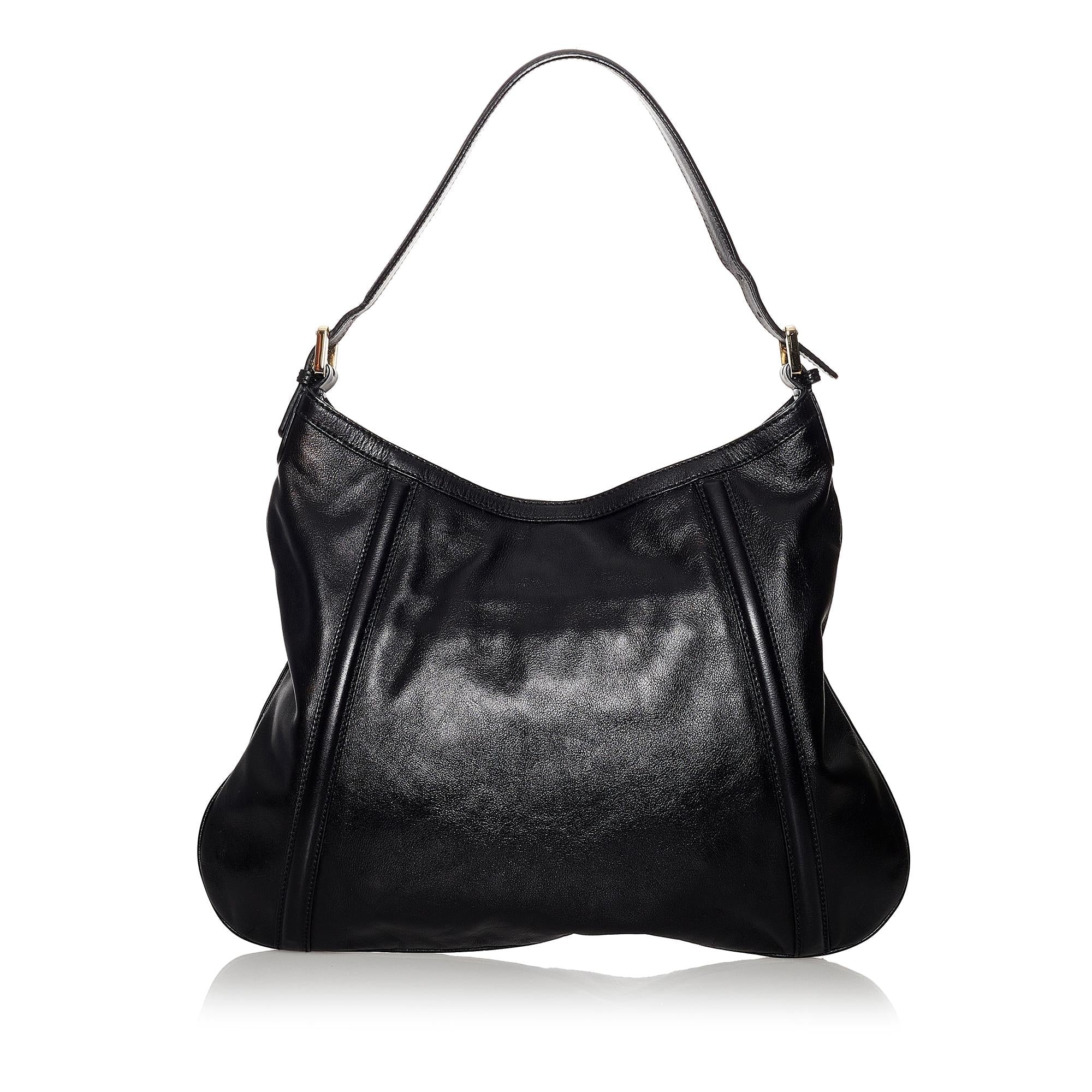 Gucci Britt Leather Shoulder Bag (SHG-30002)