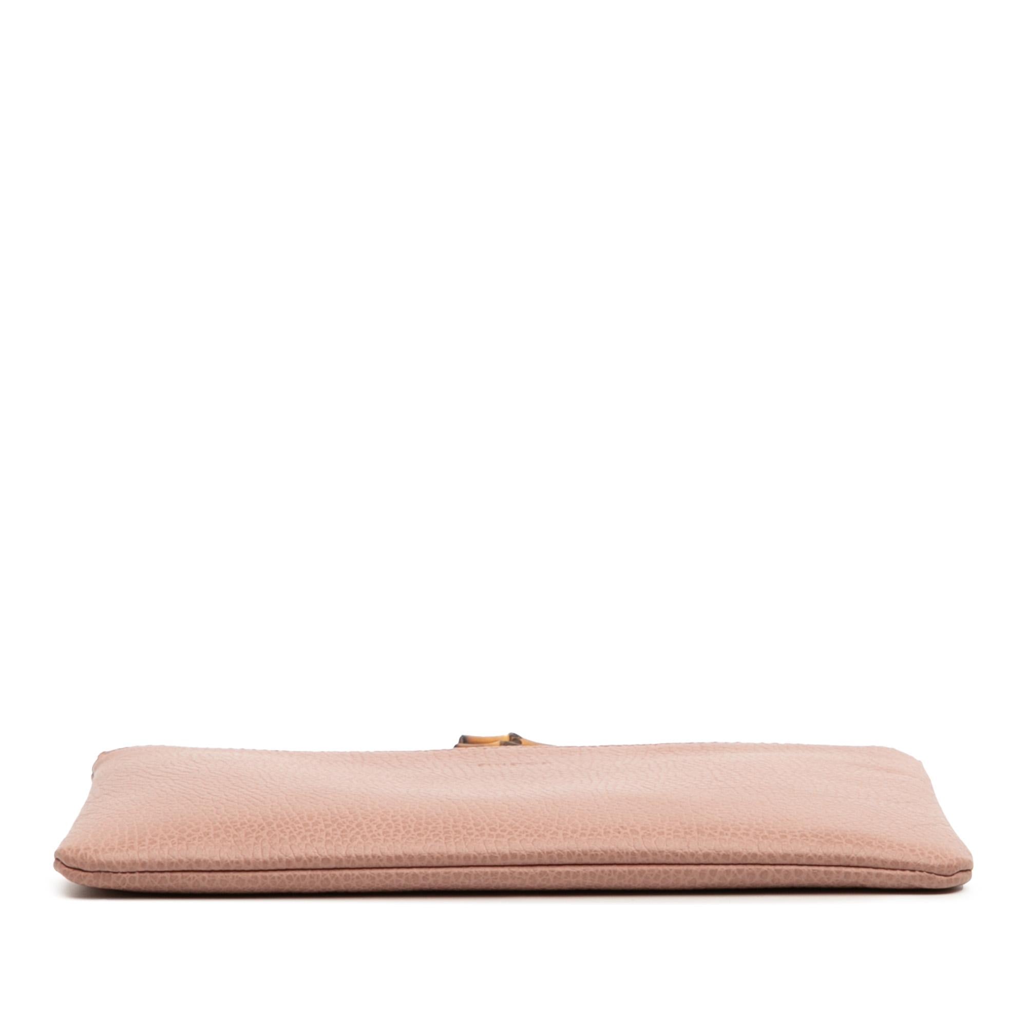 Gucci Calfskin Bamboo Clutch