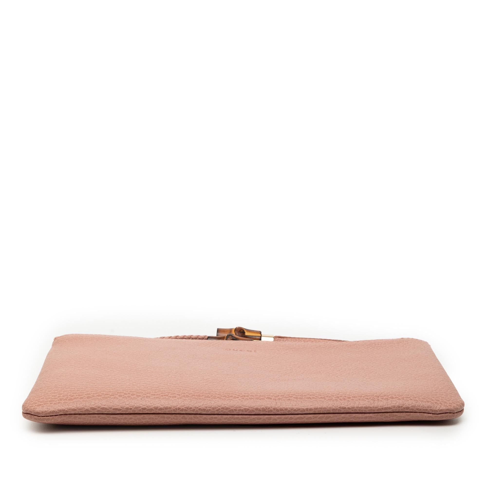 Gucci Calfskin Bamboo Clutch