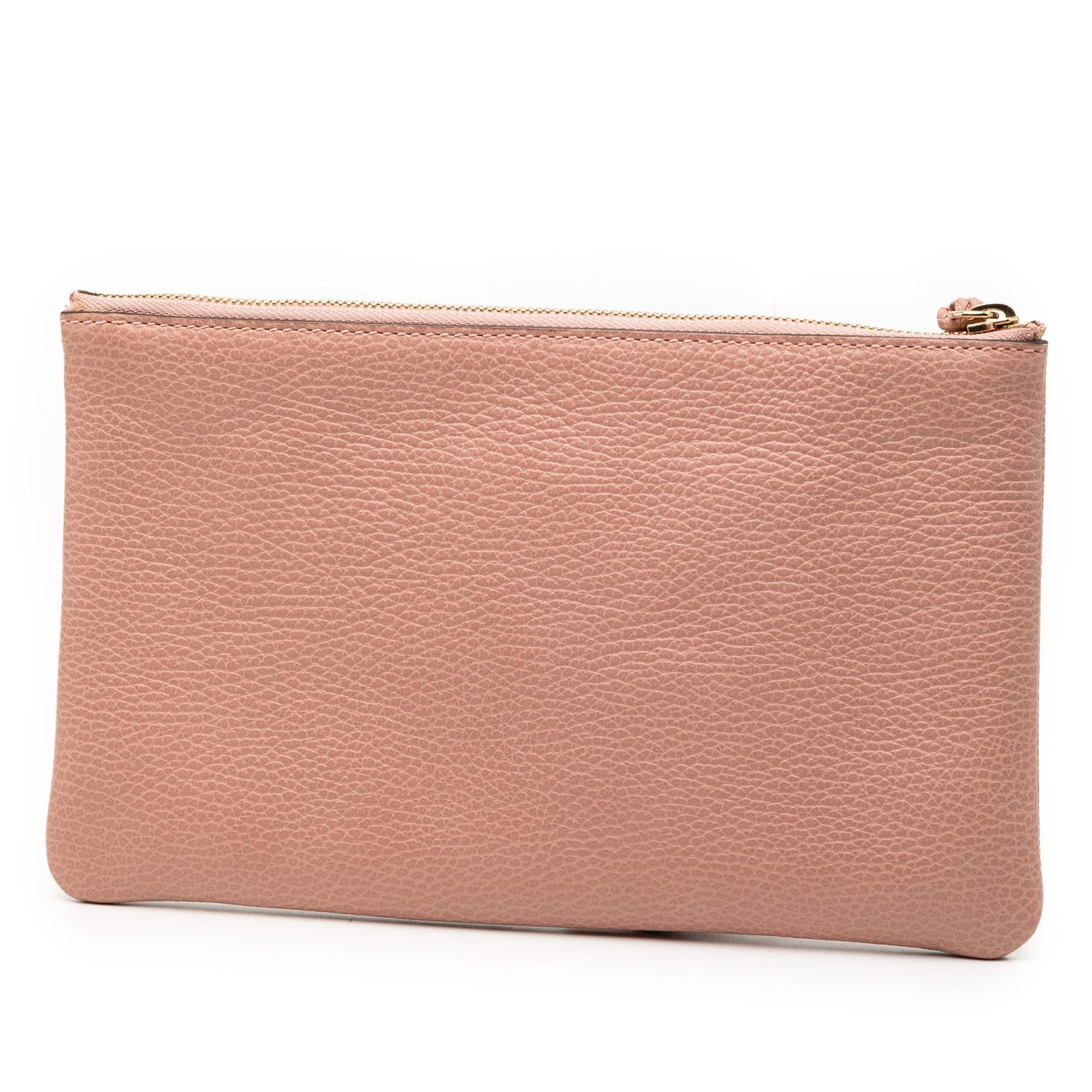 Gucci Calfskin Bamboo Clutch