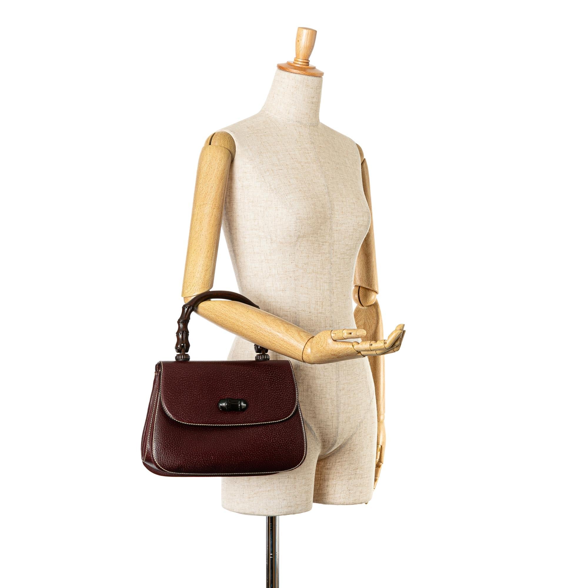 Gucci Calfskin Bamboo Handbag (SHG-m3eCxo)
