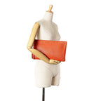 Gucci Calfskin Bamboo Tassel Clutch