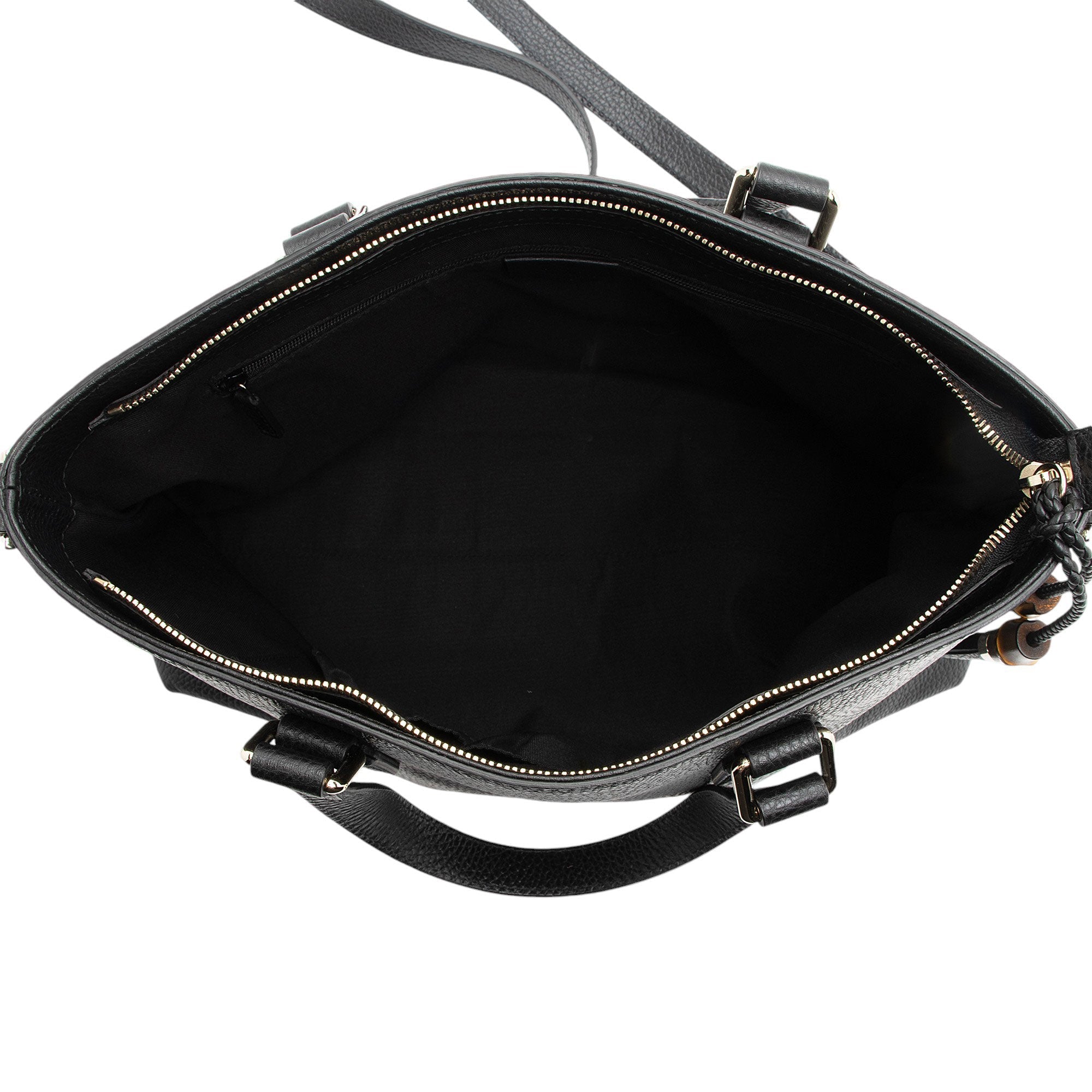 Gucci Calfskin Bamboo Tassel Tote (SHF-gWsjHp)