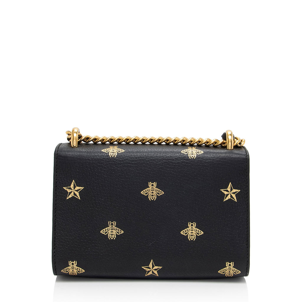Gucci Calfskin Bee Star Padlock Small Shoulder Bag