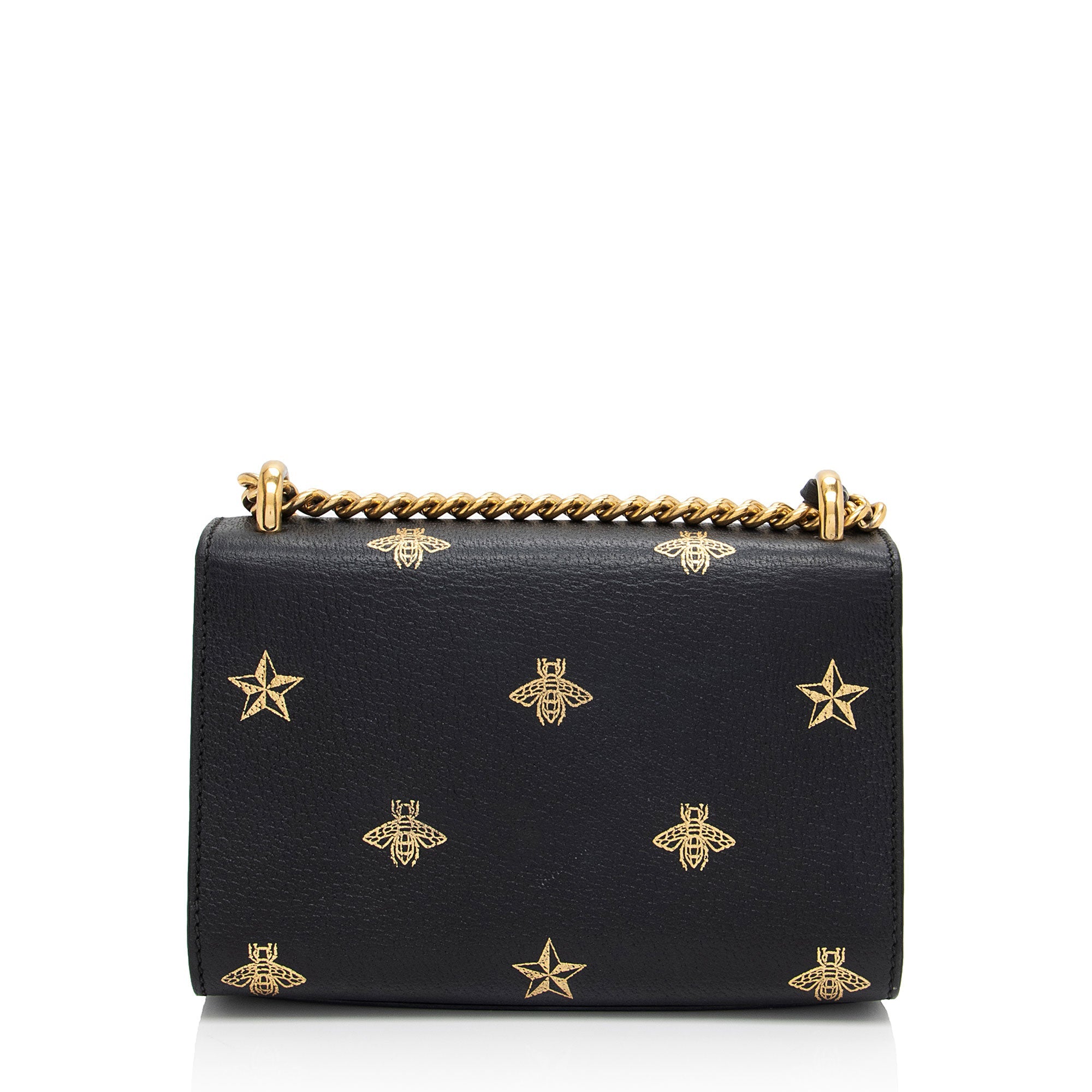 Gucci Calfskin Bee Star Padlock Small Shoulder Bag