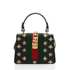 Gucci Calfskin Bee & Star Sylvie Mini Top Handle