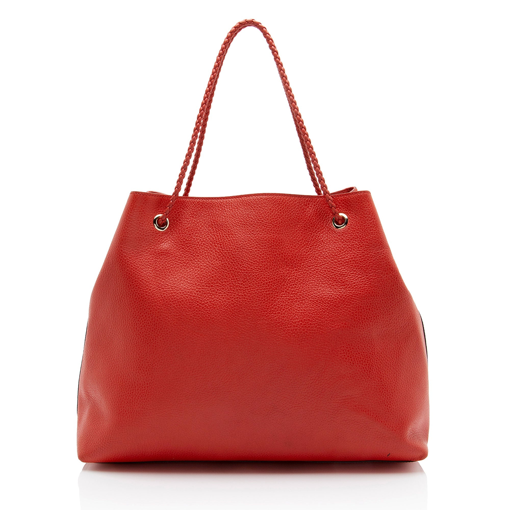 Gucci Calfskin Braided Handle Large Gifford Tote