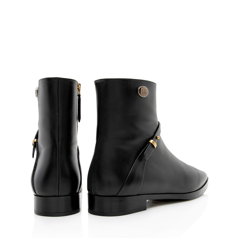 Gucci Calfskin Emblem Boots - Size 7.5 / 37.5 (SHF-16791)