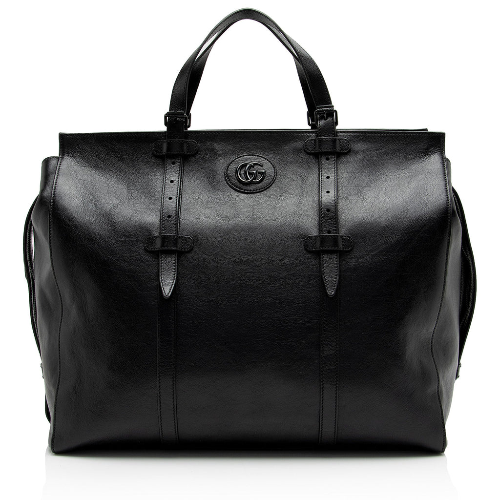 Gucci Calfskin GG Marmont Monochrome Large Tote (SHF-sBw4Ey)