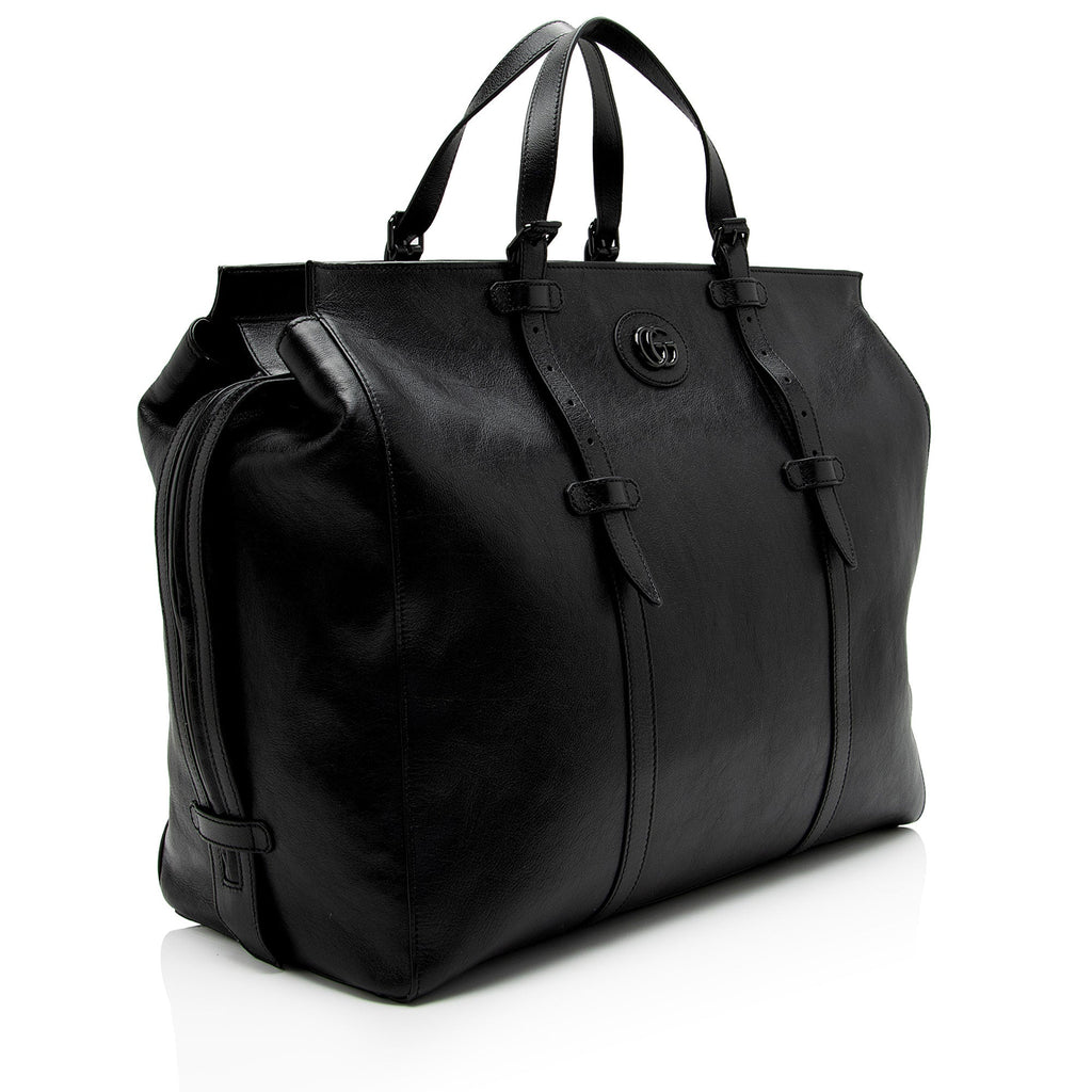 Gucci Calfskin GG Marmont Monochrome Large Tote (SHF-sBw4Ey)