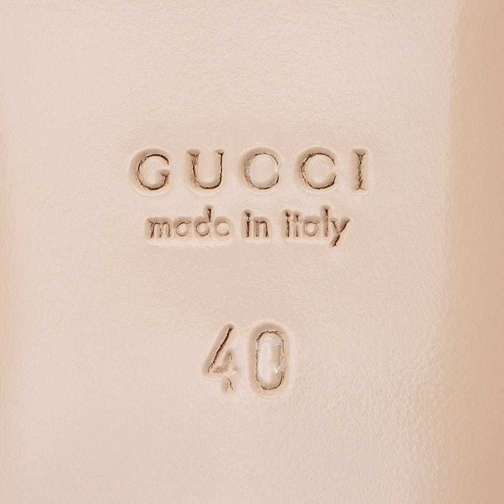 Gucci Calfskin Glitter Double G Slingback Flats - Size 10 / 40