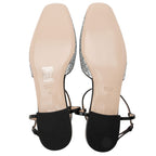 Gucci Calfskin Glitter Double G Slingback Flats - Size 10 / 40