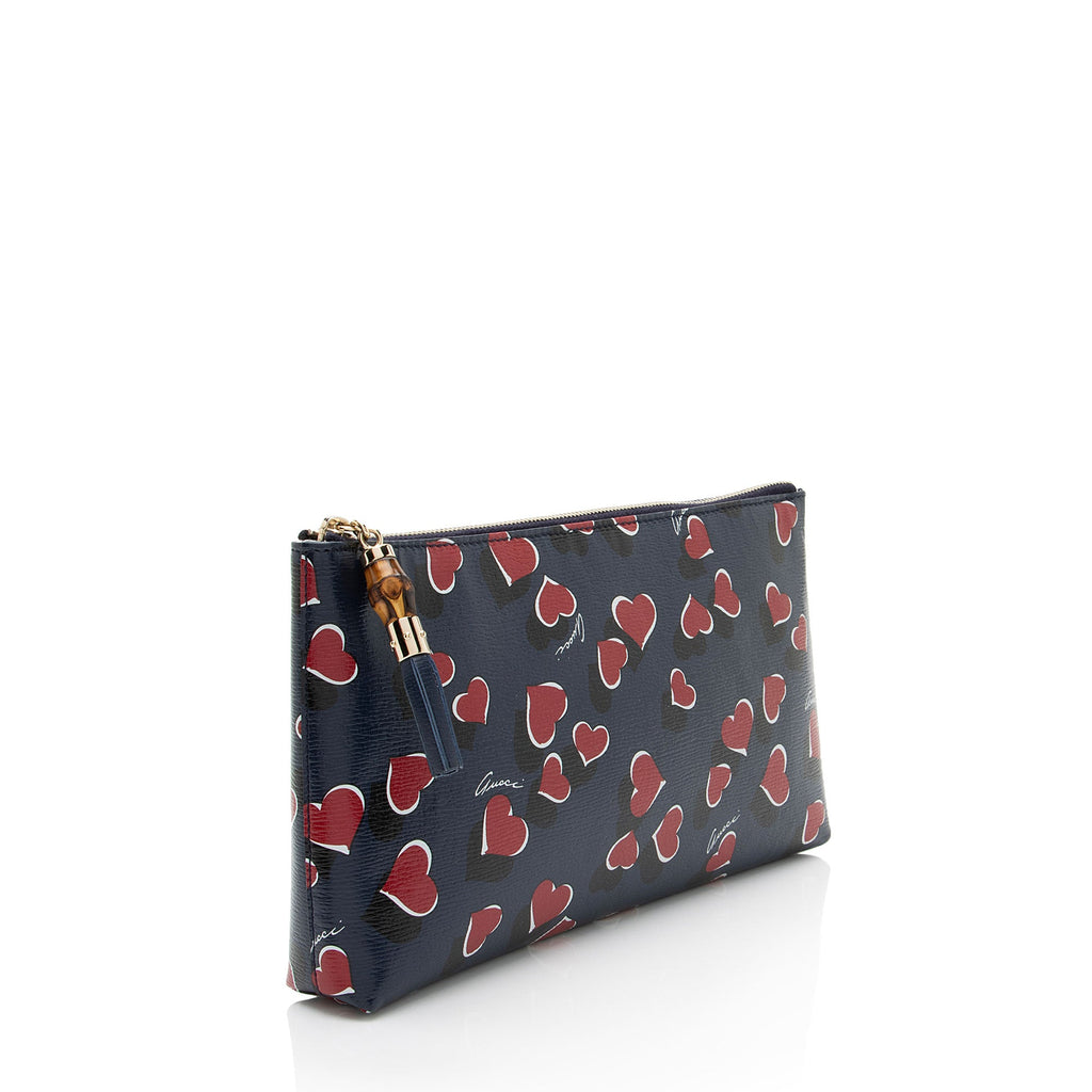 Gucci Calfskin Heartbeat Large Pouch