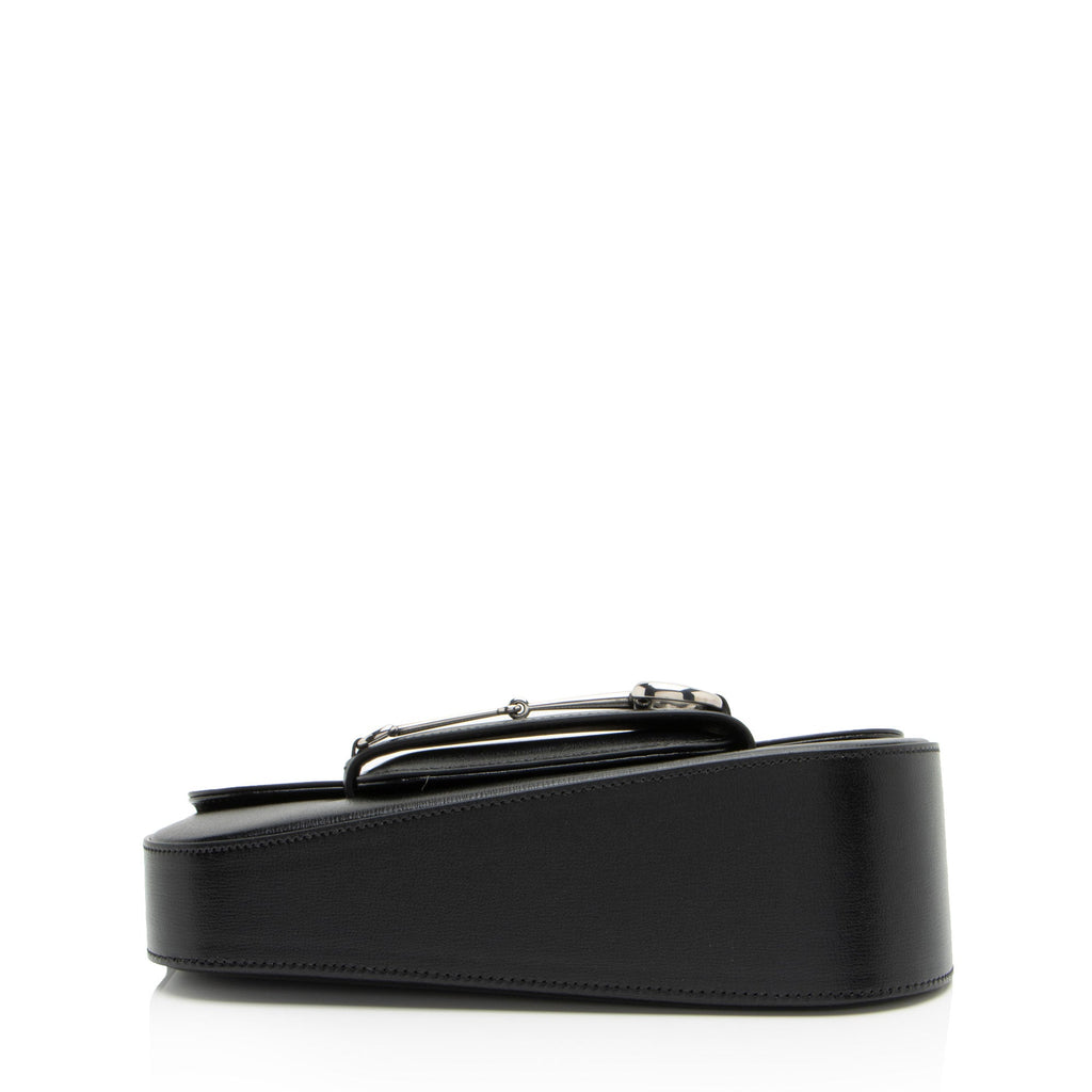Gucci Calfskin Horsebit 1955 Asymmetric Small Shoulder Bag