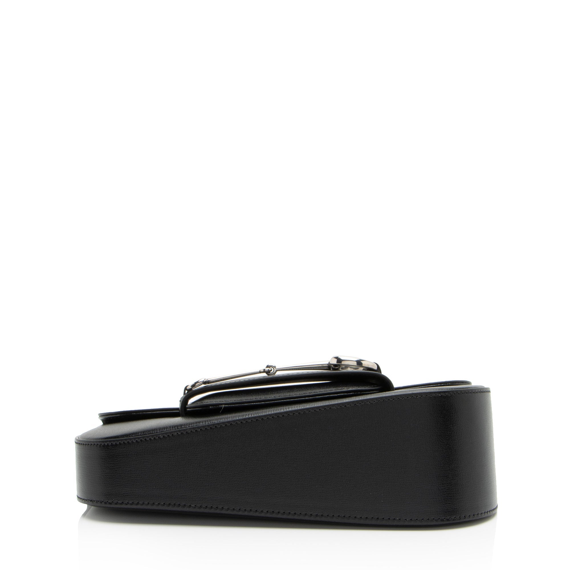 Gucci Calfskin Horsebit 1955 Asymmetric Small Shoulder Bag