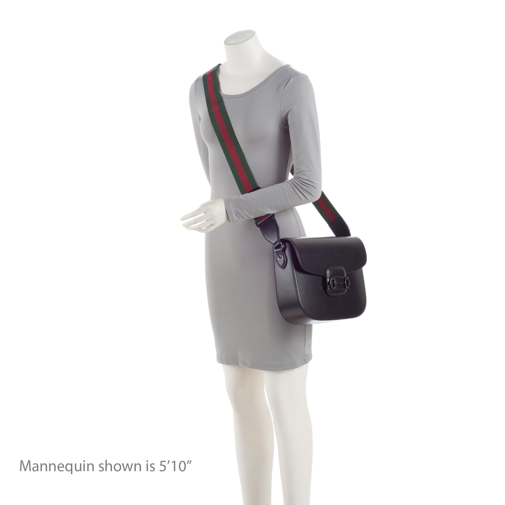 Gucci Calfskin Web Horsebit 1955 Shoulder Bag (SHF-SQoWjr)