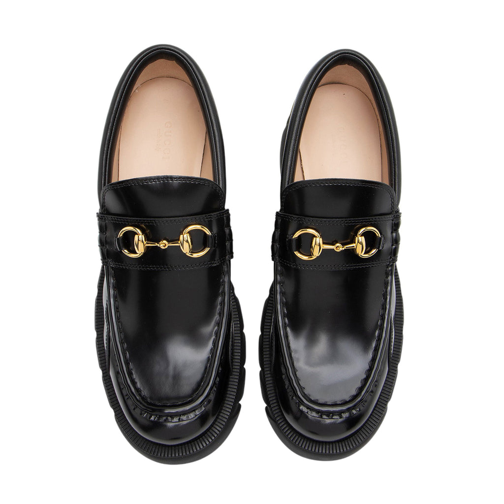Gucci Leather Horsebit Lug Sole Loafers - Size 11 / 41