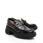 Gucci Leather Horsebit Lug Sole Loafers - Size 11 / 41