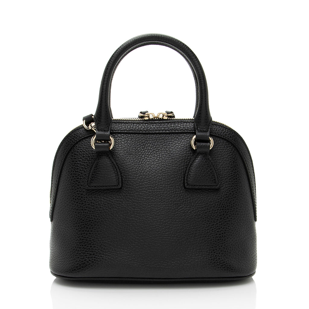Gucci Leather GG Charm Dome Small Satchel