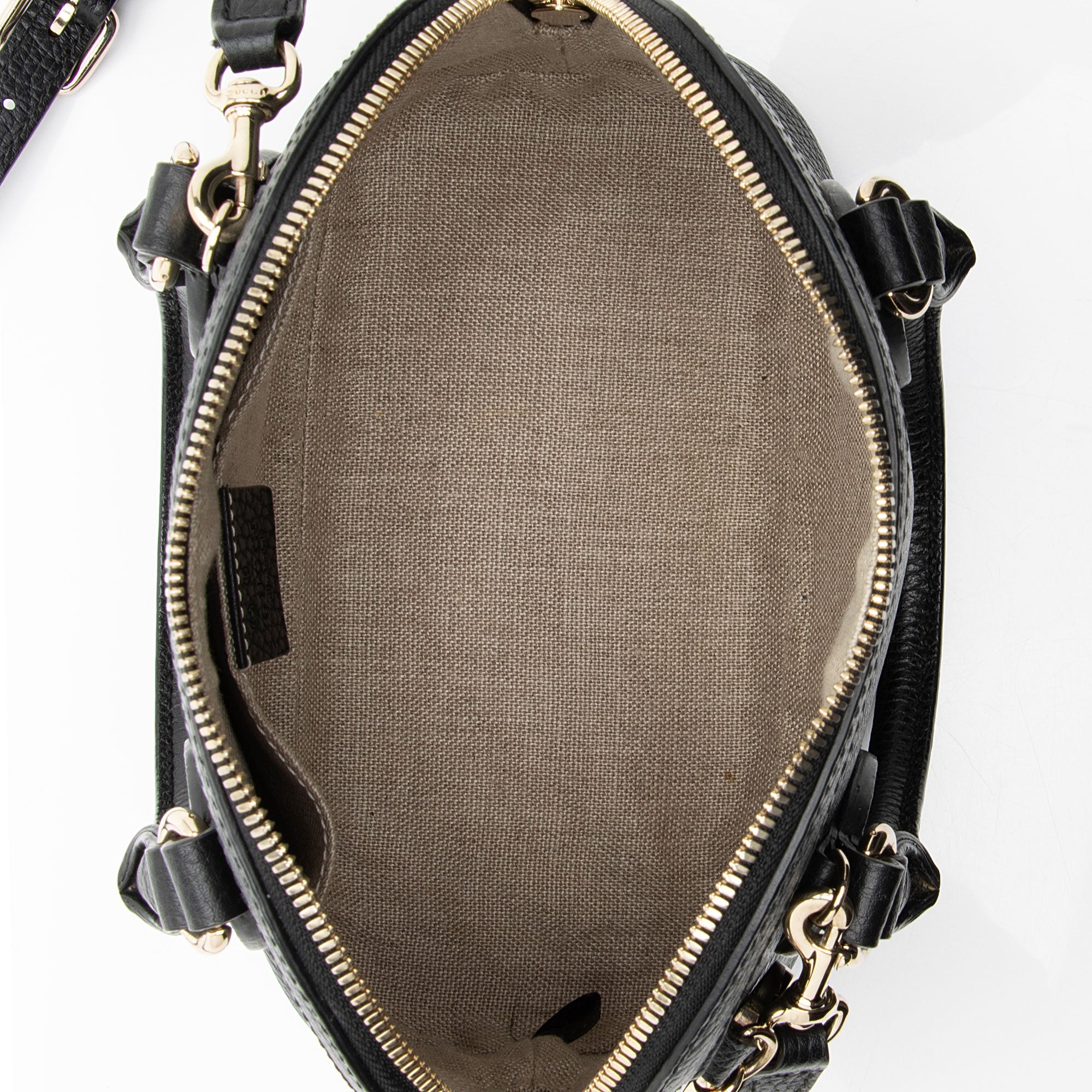 Gucci Leather GG Charm Dome Small Satchel