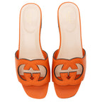 Gucci Calfskin Interlocking G Cut Out Slide Sandals - Size 9 / 39 (SHF-Q3nxuK)