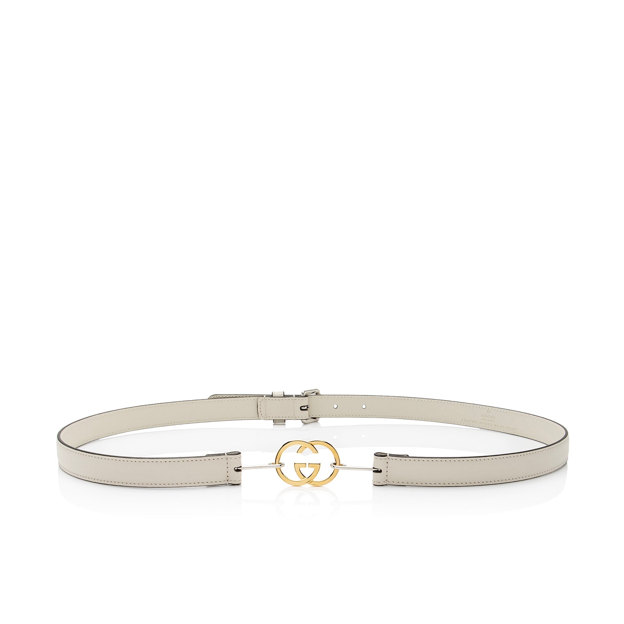 Gucci Calfskin Interlocking G Slim Belt - Size 38 / 95 (SHF-IbtT6F)