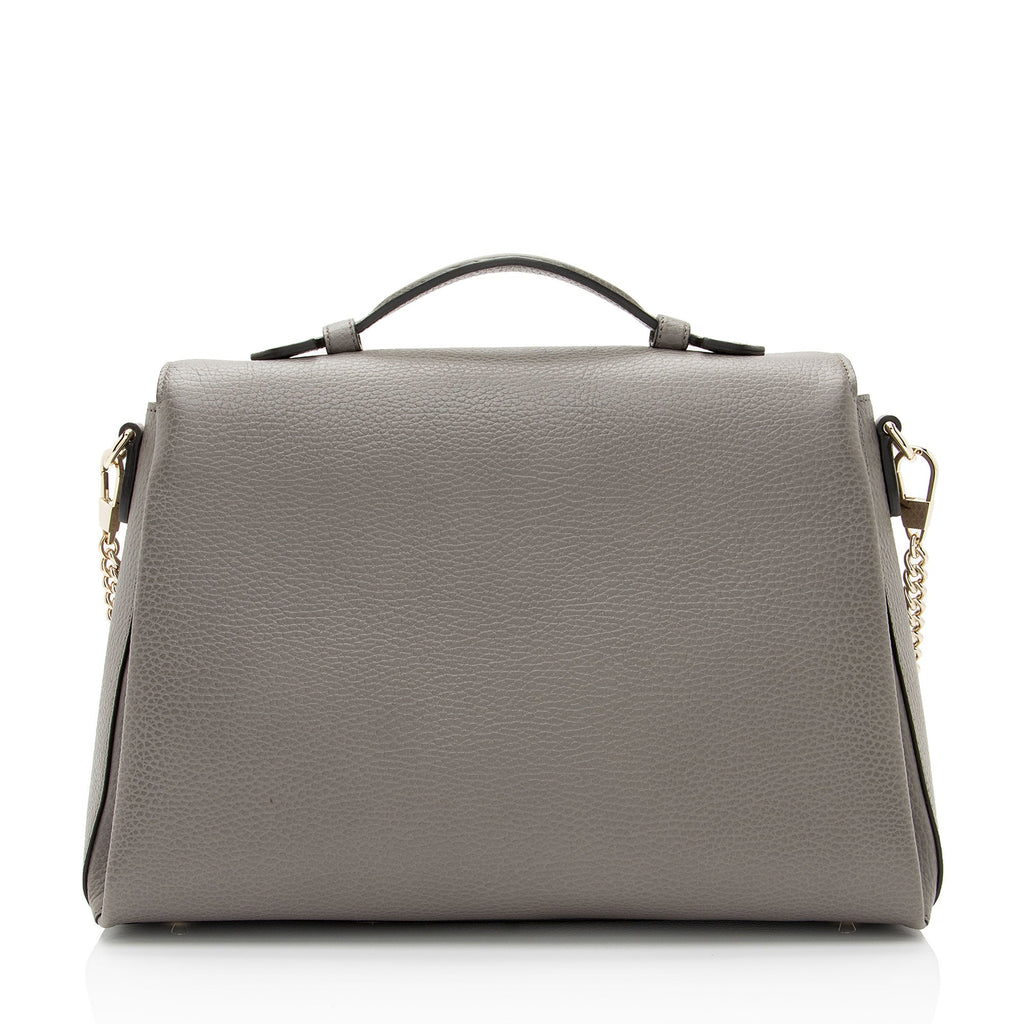 Gucci Calfskin Interlocking G Top Handle Medium Shoulder Bag (SHF-AHOWbQ)