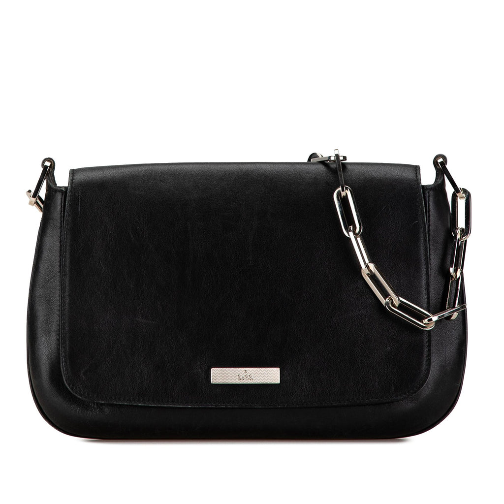Gucci Calfskin Leather Chain Shoulder Bag (SHG-sH7X6Y)