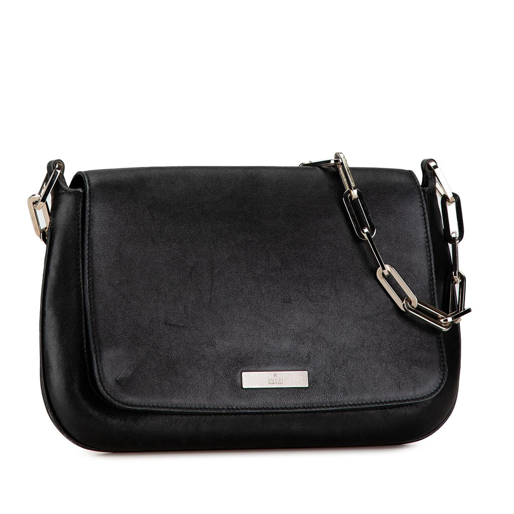 Gucci Calfskin Leather Chain Shoulder Bag (SHG-sH7X6Y)