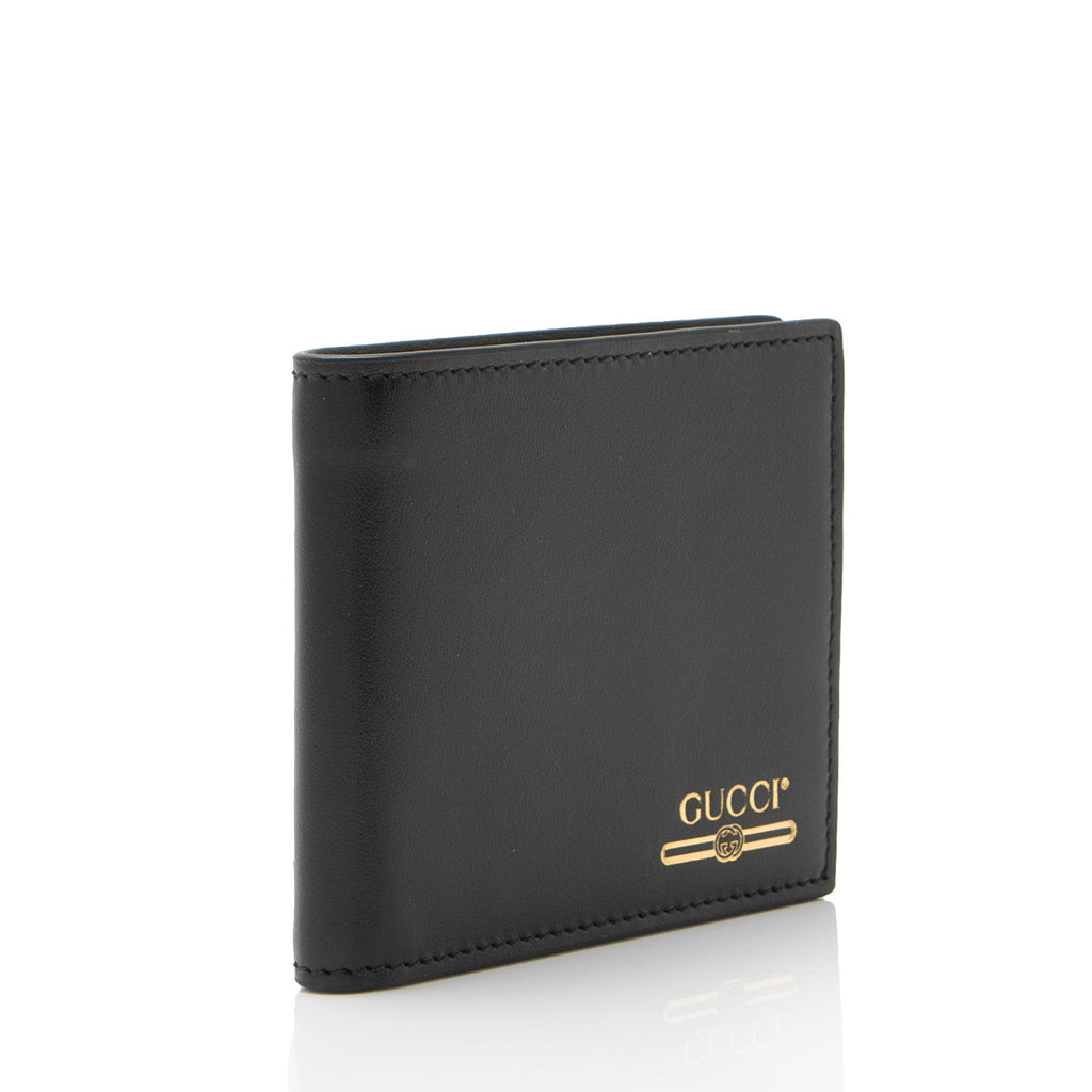 Gucci Calfskin Logo Bifold Wallet