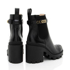 Gucci Calfskin Logo Trip Platform Boots - Size 9.5 / 39.5