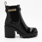Gucci Calfskin Logo Trip Platform Boots - Size 9.5 / 39.5