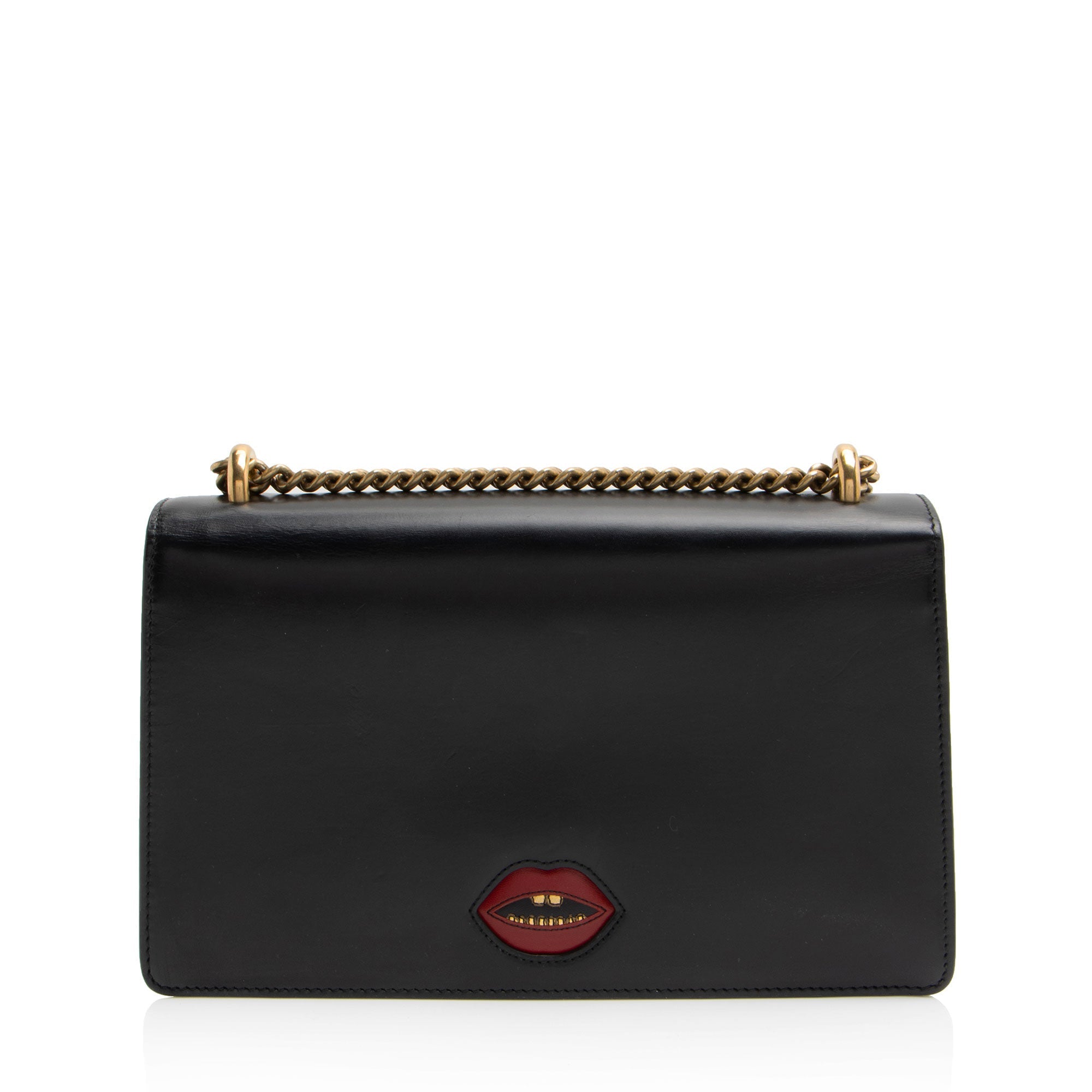 Gucci Calfskin Malaga Kid Heart GG Marmont Medium Flap Bag