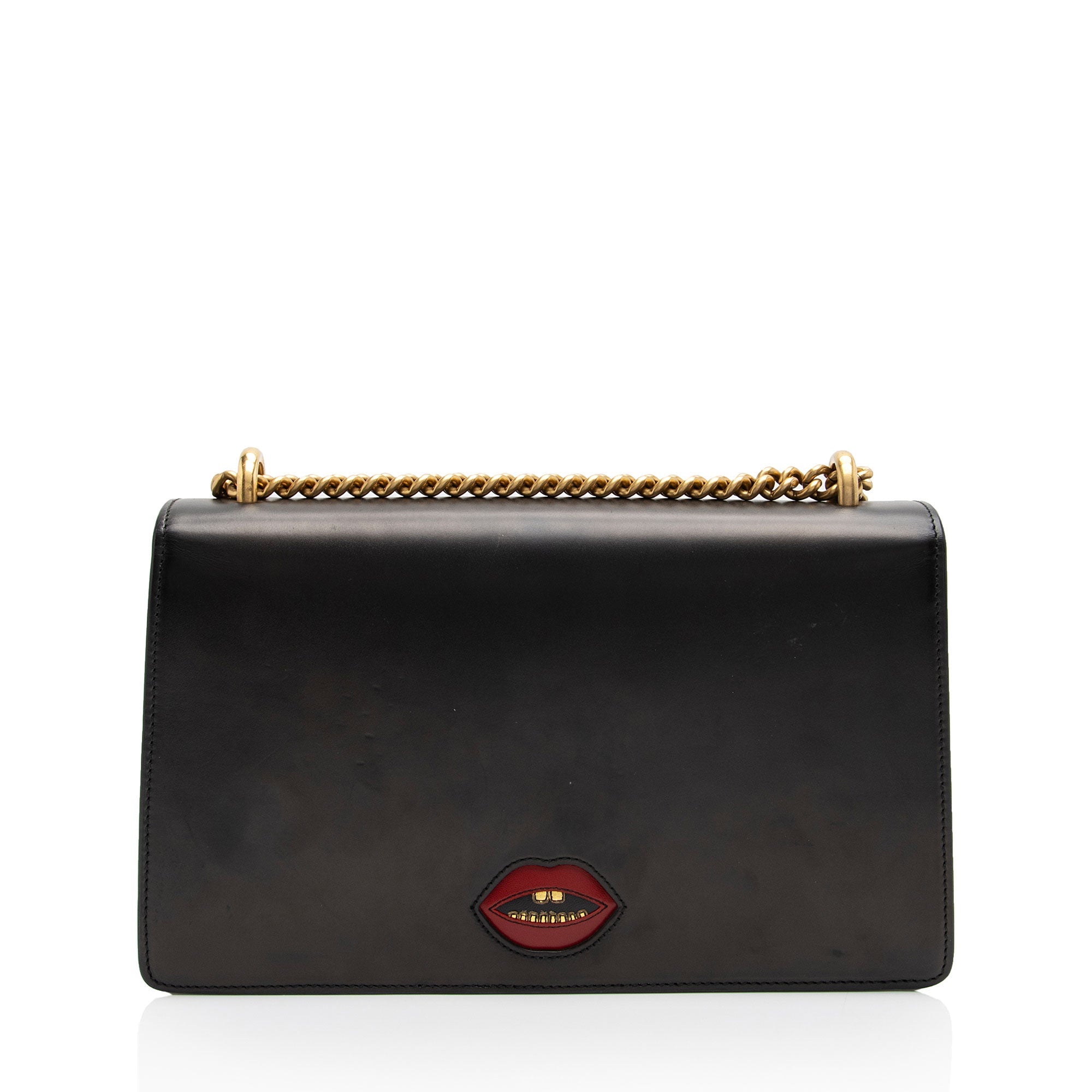 Gucci Calfskin Malaga Kid Heart GG Marmont Medium Flap Bag