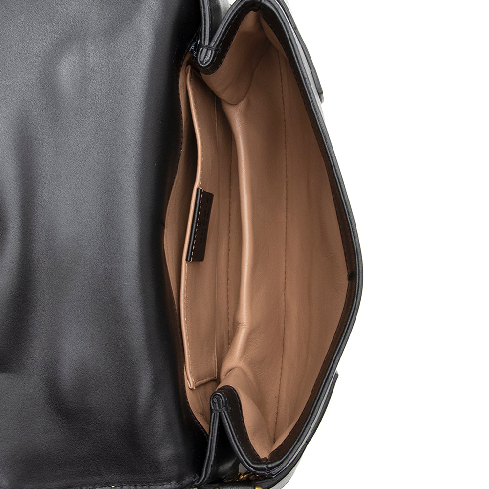 Gucci Calfskin Pearl Bee Broadway Mini Shoulder Bag (SHF-21311)