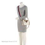 Gucci Calfskin Pearl Bee Broadway Mini Shoulder Bag (SHF-22409)