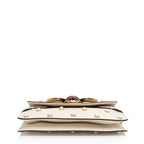 Gucci Calfskin Pearl Bee Broadway Mini Shoulder Bag (SHF-vh1WnC)