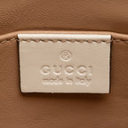 Gucci Calfskin Pearl Bee Broadway Mini Shoulder Bag (SHF-vh1WnC)