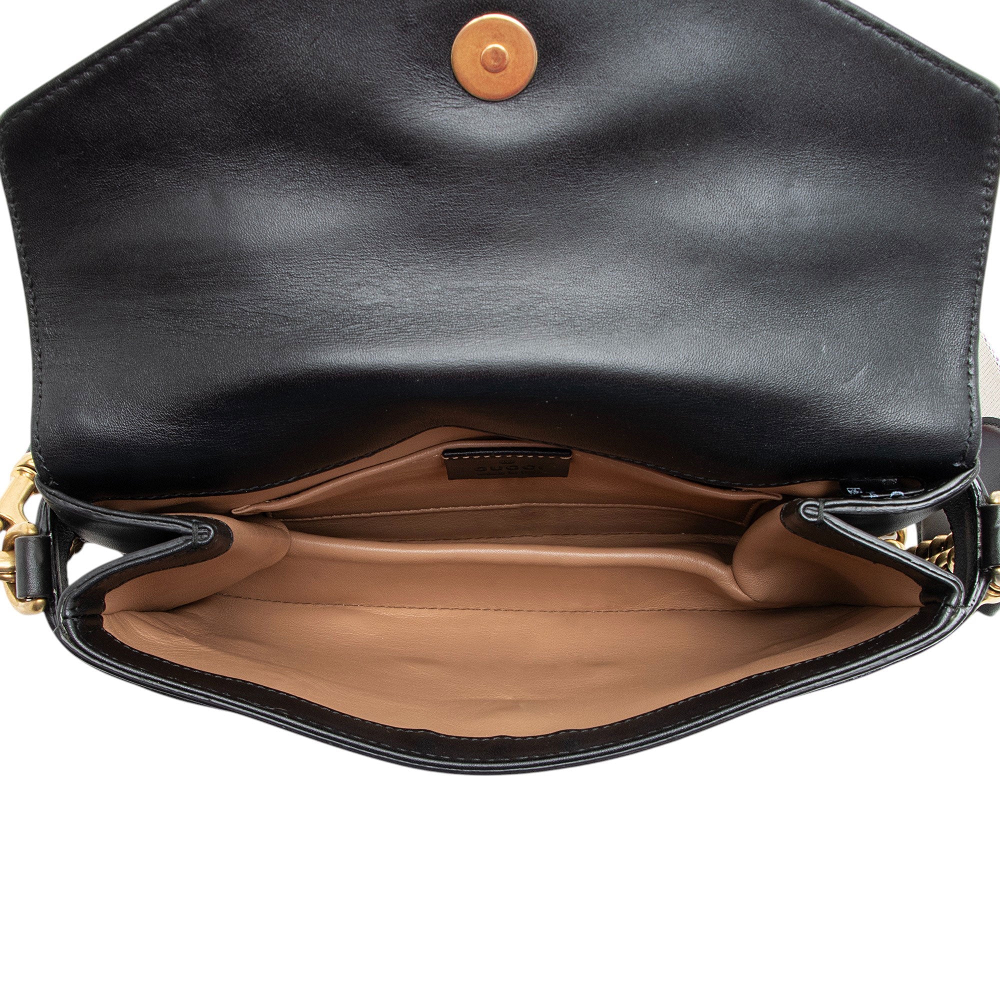 Gucci Calfskin Pearl Bee Broadway Mini Shoulder Bag