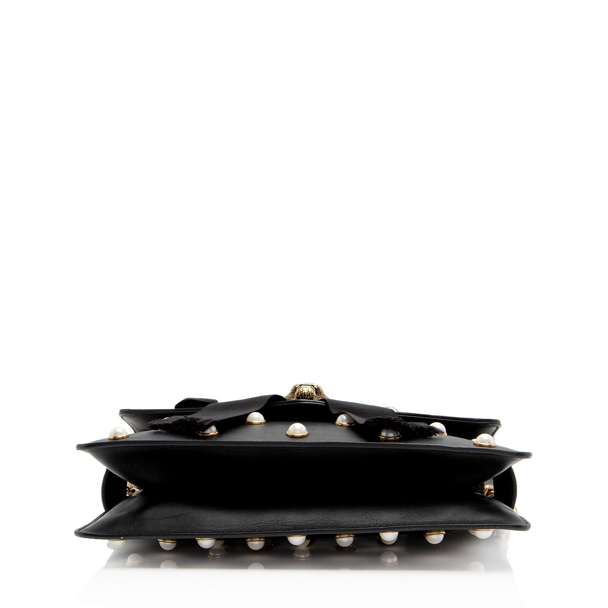 Gucci Calfskin Pearl Tiger Broadway Mini Shoulder Bag