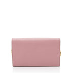 Gucci Calfskin Peony Pearly Mini Wallet on Chain