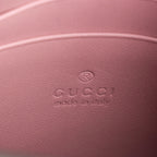 Gucci Calfskin Peony Pearly Mini Wallet on Chain