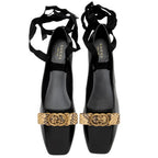 Gucci Calfskin Python Bow Interlocking G Ballet Flats - Size 8.5 / 38.5 (SHF-5ByMfh)