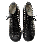 Gucci Calfskin Studded Jakarta Brogue Ankle Boots - Size 8 / 38