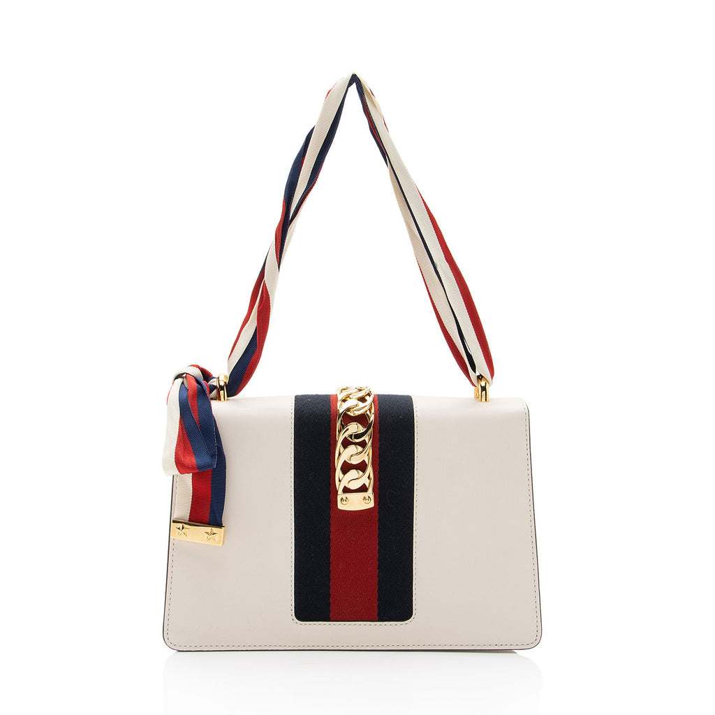 Gucci Calfskin Sylvie Small Shoulder Bag (SHF-G6Ob0L)