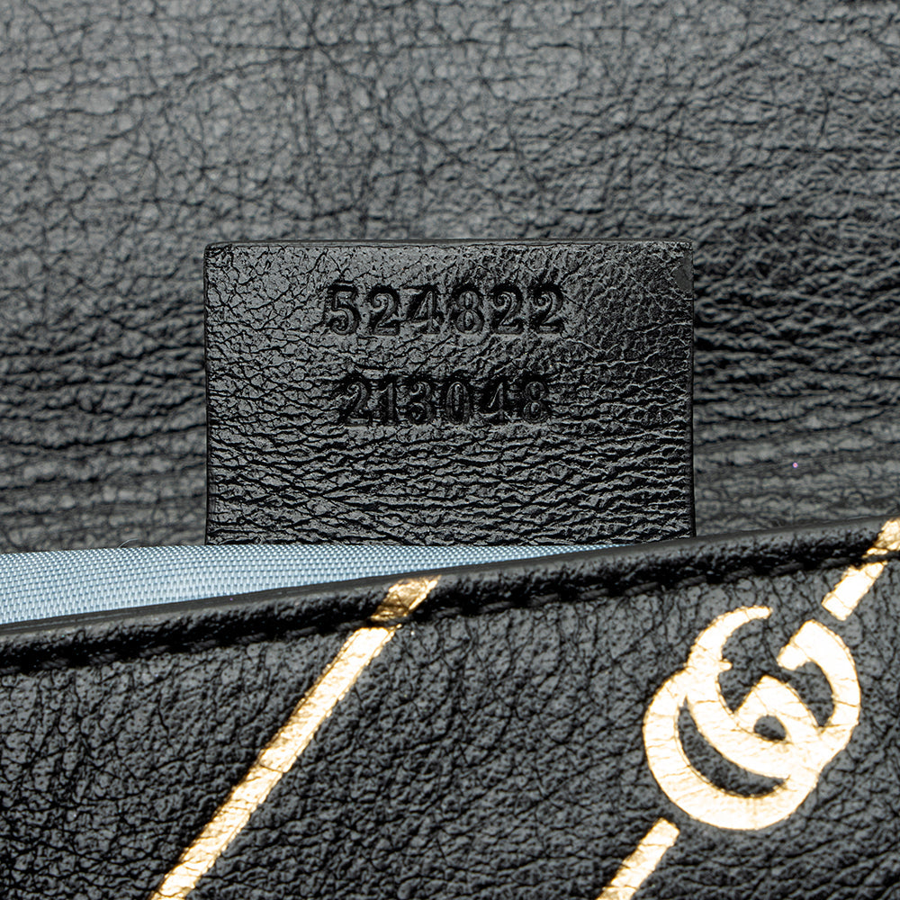 Gucci Calfskin Diagonal Stipe Thiara Double Shoulder Bag (SHF-21686)
