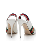 Gucci Calfskin Web Bee Sylvie Slingback Pumps - Size 6.5 / 36.5 (SHF-hhqF0r)