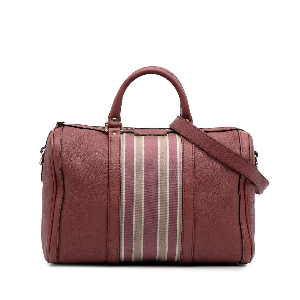 Gucci Calfskin Web Joy Boston Bag