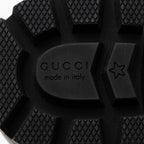 Gucci Calfskin Web Sylvie Combat Boots - Size 6 / 36