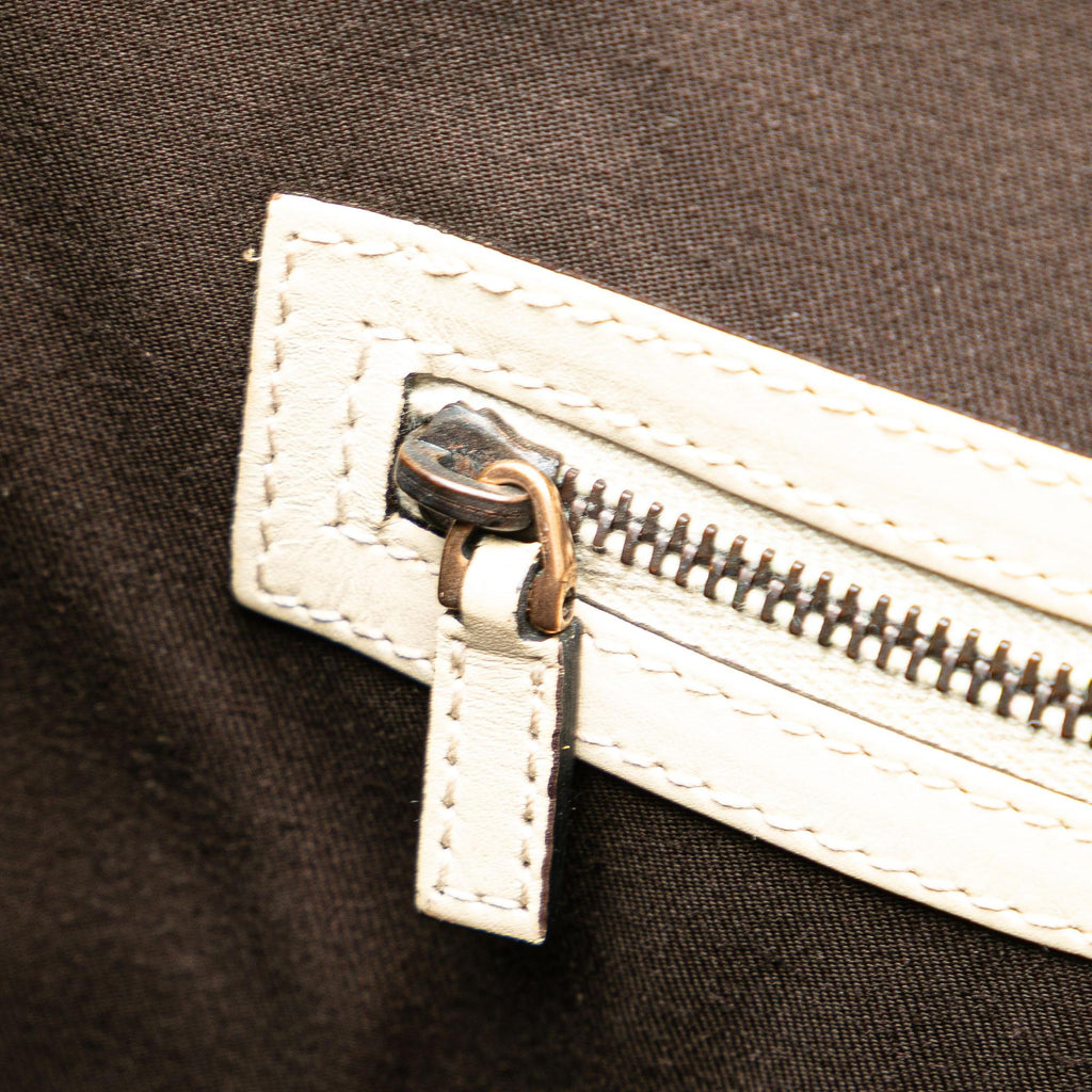 Gucci Calfskin and GG Canvas Nailhead Tote